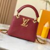 69307f156e68136f4d9a74f7 Top Quality Original Guangzhou M24583 Date Red and Gold Diamond Flower Crown Capucines Handbag