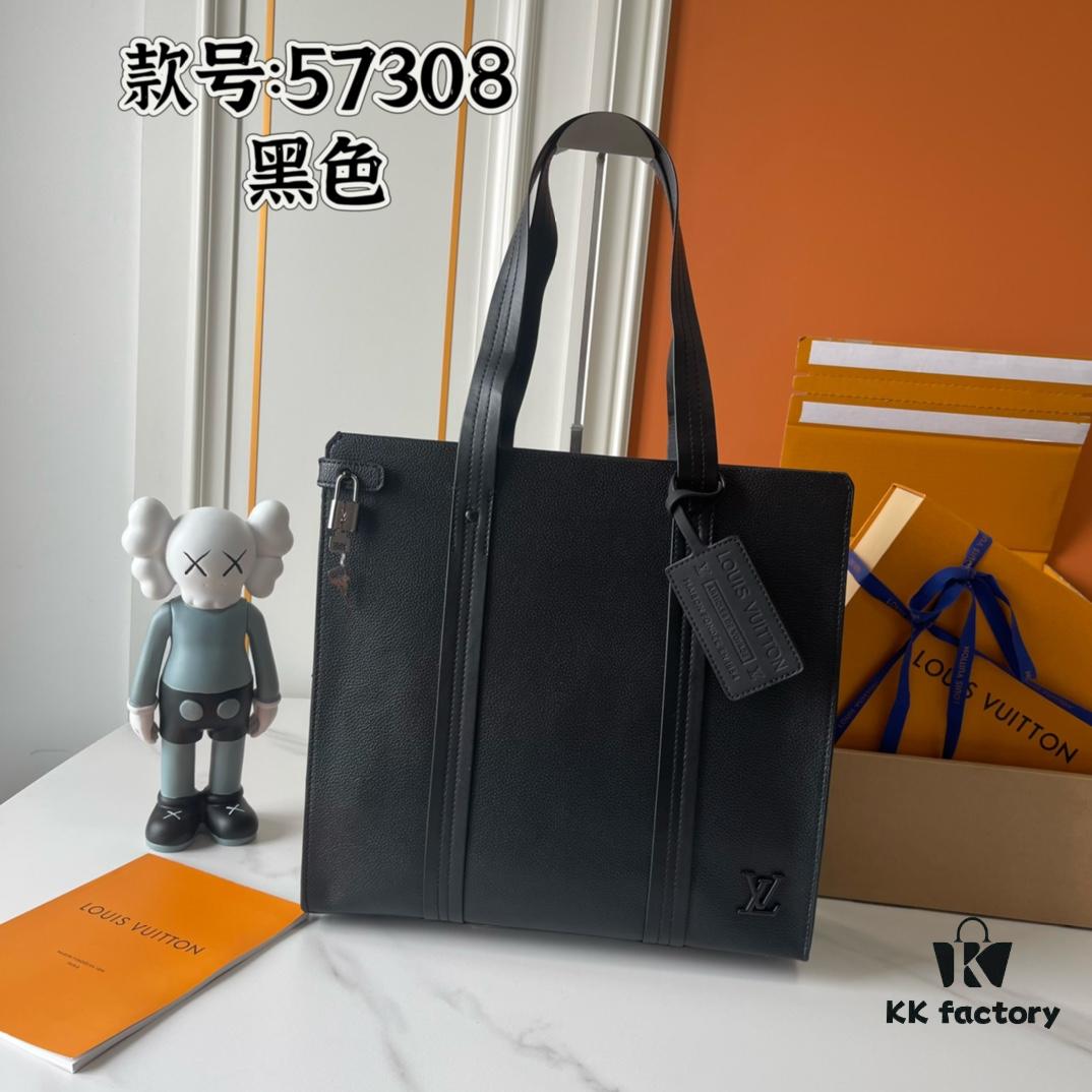 69307f206e68136f4d9a7507 Upgraded Version 230 M57308 Black Briefcase Tote Bag New LV Aerogram Tote