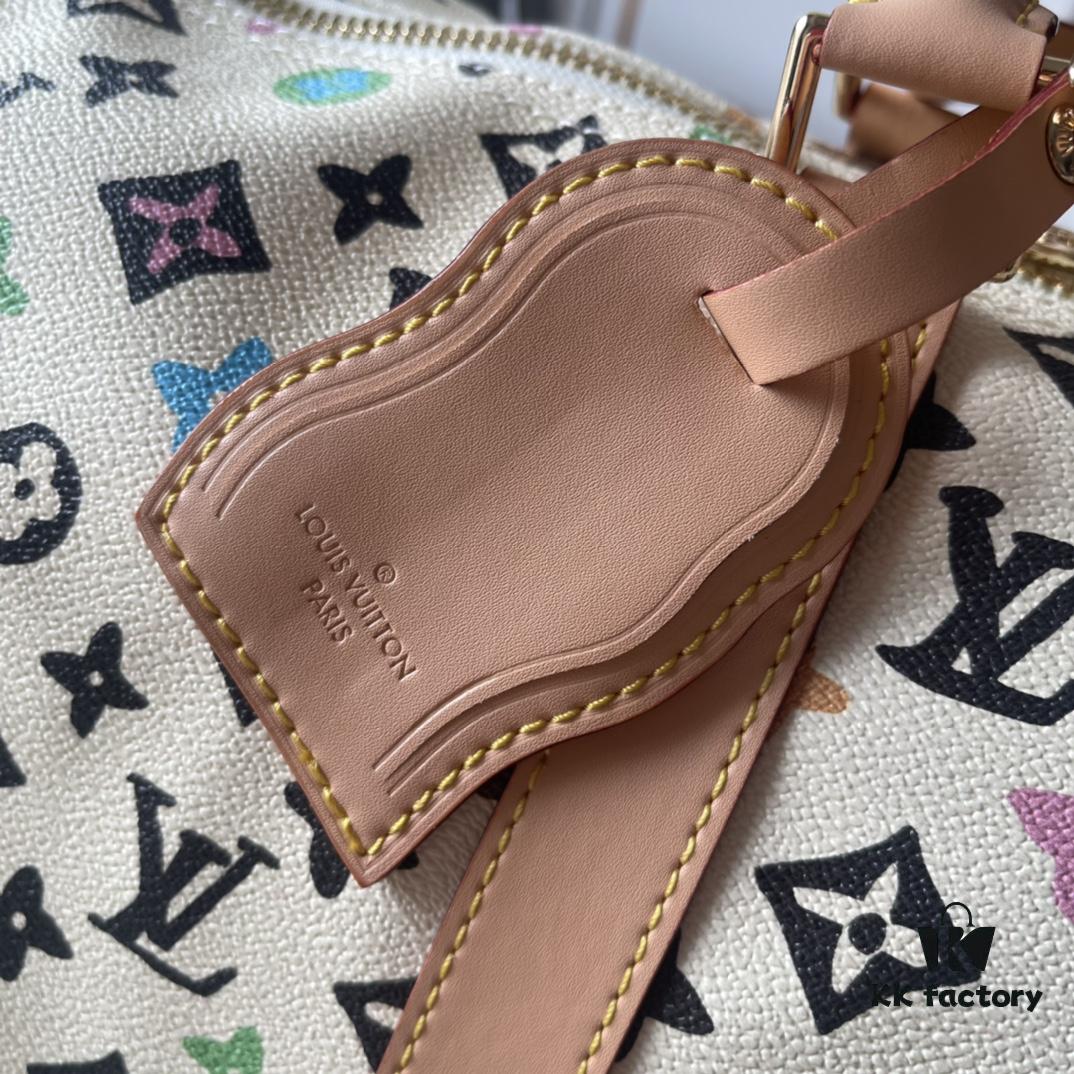 69307f306e68136f4d9a7528 Upgraded Version 250 M24901 Coffee Rainbow M24233 White Rainbow, This Year's Hottest LV x YK Keepall 50 Combines Classic Design with Iconic Details