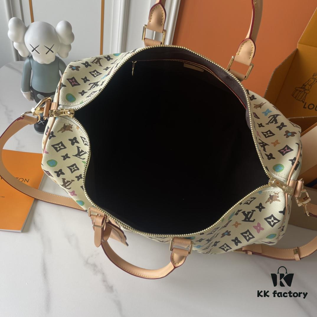 69307f336e68136f4d9a752a Upgraded Version 250 M24901 Coffee Rainbow M24233 White Rainbow, This Year's Hottest LV x YK Keepall 50 Combines Classic Design with Iconic Details