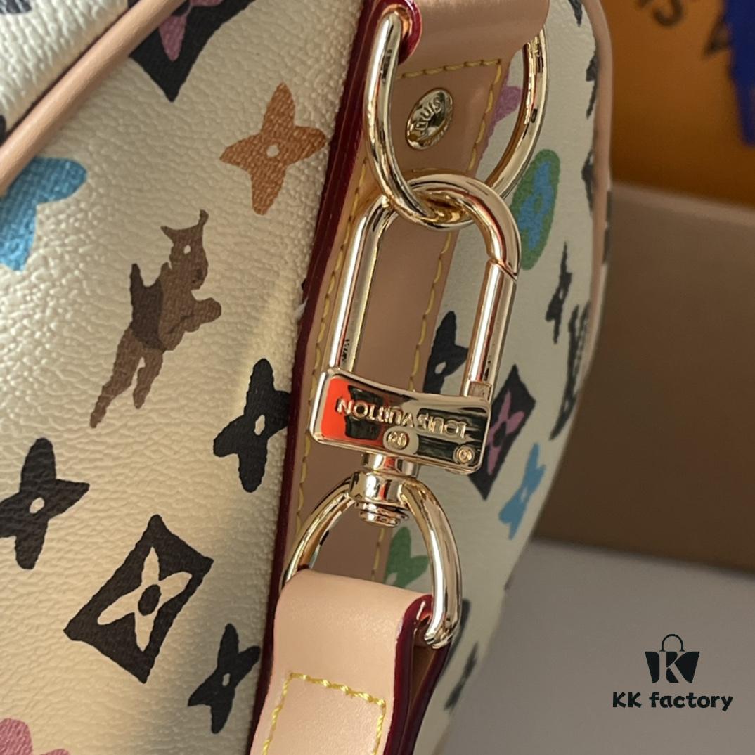 69307f336e68136f4d9a752b Upgraded Version 250 M24901 Coffee Rainbow M24233 White Rainbow, This Year's Hottest LV x YK Keepall 50 Combines Classic Design with Iconic Details