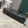 Upgraded Version M45265 Black Floral, Aged Floral, Black Checkered [SAC PLAT HORIZONTAL ZIPPÉ Briefcase]