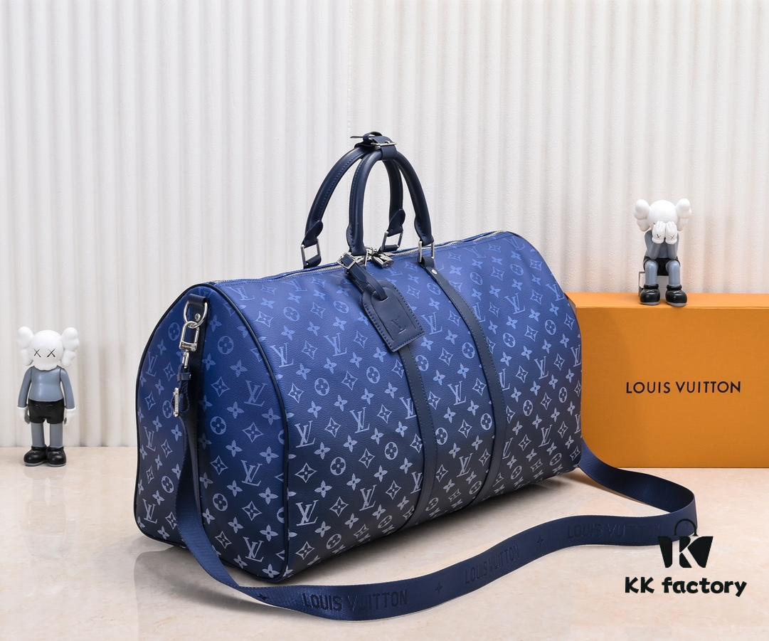 69307fd96e68136f4d9a76c8 M11558 41416 41414 Black to Blue Gradient Green Louis Vuitton LV 24FW Monogram New Collection Messenger Bag Montsouris Keepall 55
