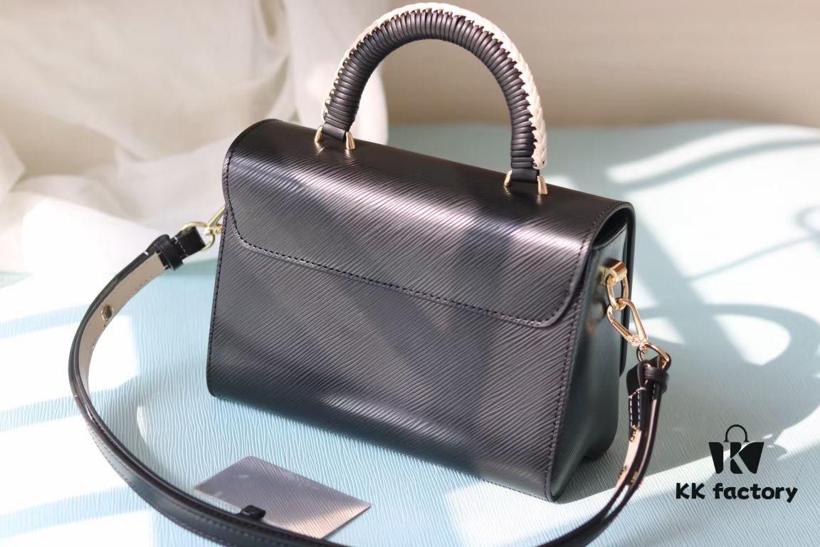 6930803c6e68136f4d9a77bd Top Quality Genuine Design! Welcome to Compare Prices! Model No.: 50392/22229/22236. This LV Twist Medium Bag is crafted from Epi grained leather, accented with woven leather wrapping the LV Twist lock and top handle, adding a touch of elegance to its bold silhouette. The detachable and adjustable shoulder strap allows for versatile carrying options—short shoulder, long shoulder, or cross-body wear.