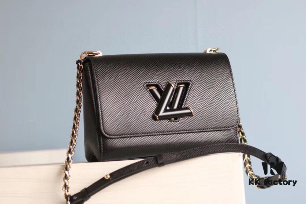 2021 Spring New Arrival Witness Twist Medium Handbag Upgrade: Epi Grained Leather with Matte Shine LV Twist Lock, Soft Leather and Metal Chain Combine for Refined Texture, Adjustable Leather Shoulder Pad for Comfortable Carry