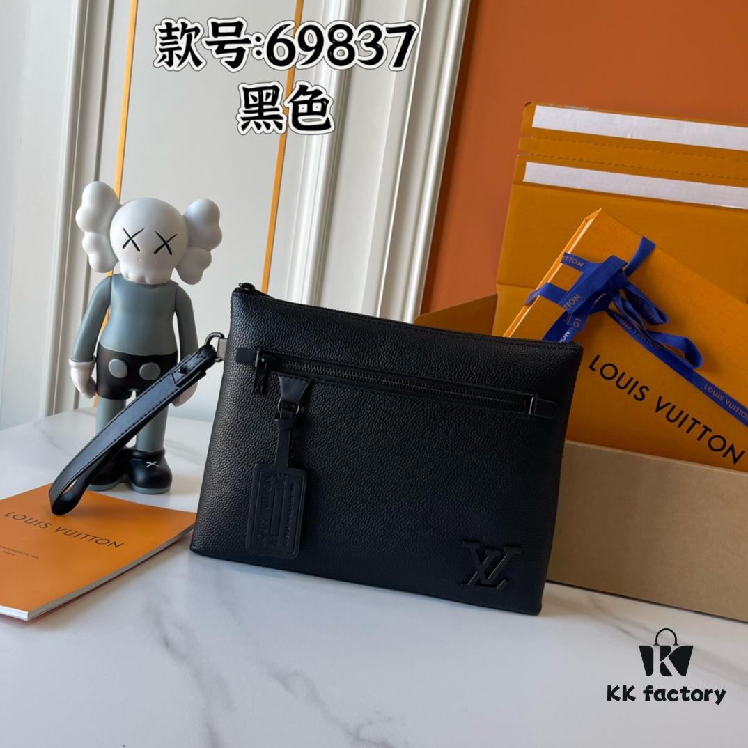 693080786e68136f4d9a7856 Upgraded 160 M69837 M40504 M40505 Black Full Leather Clutch iPad Case