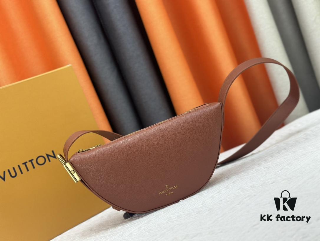 693080926e68136f4d9a7894 Low Key Bumbag in Soft Smooth Calfskin with LV Engraved Padlock and Suede Lining
