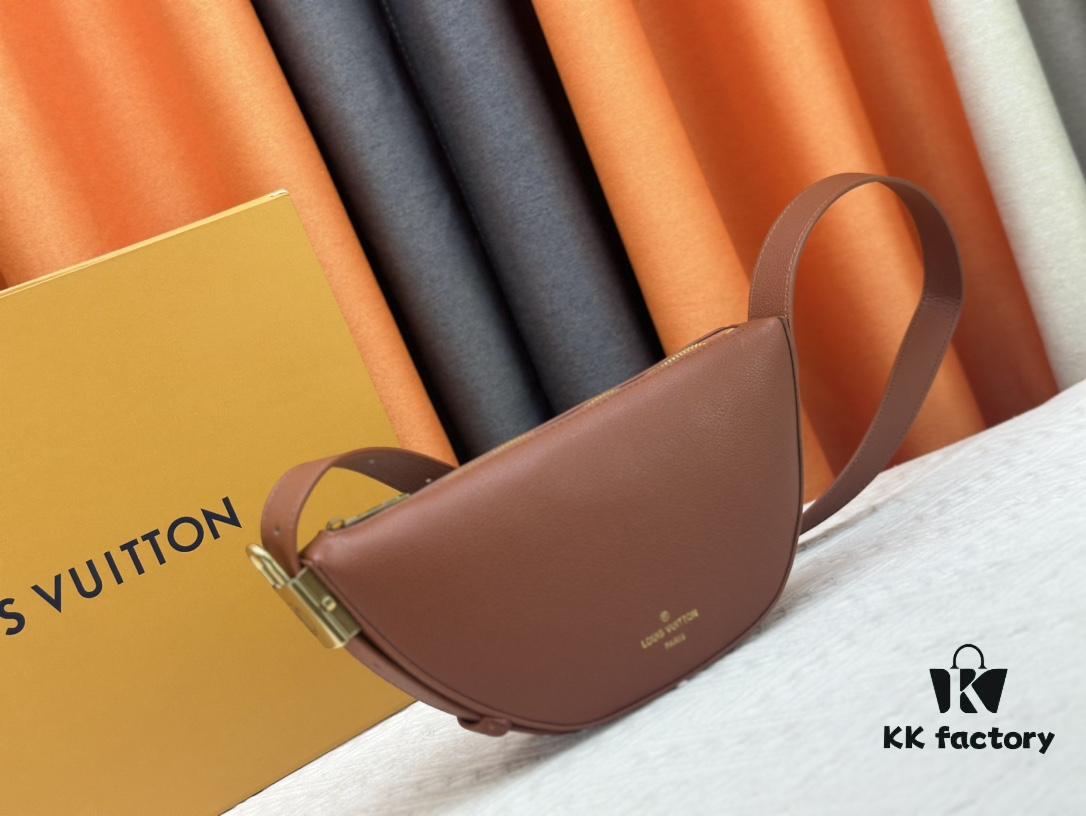 693080926e68136f4d9a7896 Low Key Bumbag in Soft Smooth Calfskin with LV Engraved Padlock and Suede Lining