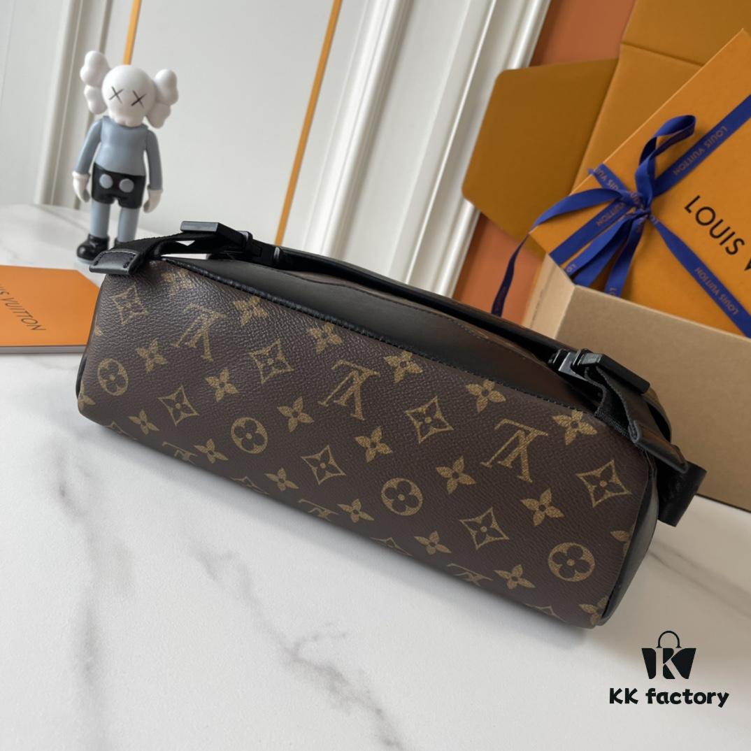693080a76e68136f4d9a78c4 Upgraded 210 M25121 M12517 Latest Voyager Small Satchel in Monogram Shadow Cowhide Leather