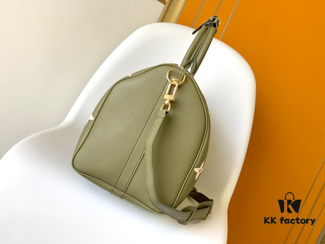 693080aa6e68136f4d9a78cb M46670 Black M46671 Green Keepall Bandoulière 45 in Monogram Empreinte Embossed Leather