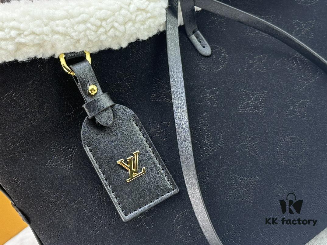 693080bb6e68136f4d9a78e3 M11843 M46203 (Suede Leather with Digital Perforation Technique, Matched Pattern Construction) CarryAll Small Bag from LV Ski Collection