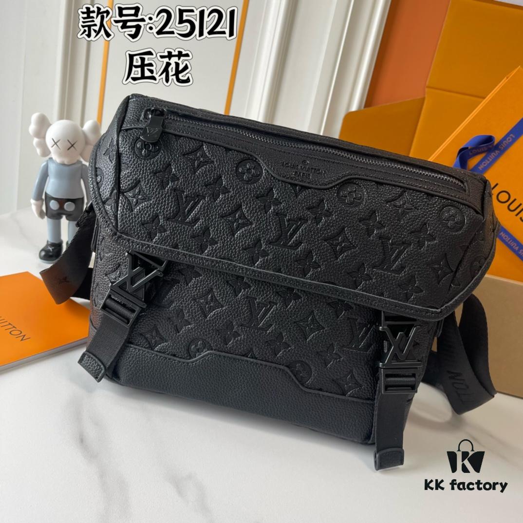 693080c06e68136f4d9a78ec Upgraded 210 M25121 M12517 Latest Voyager Small Satchel Bag in Monogram Shadow Cowhide Leather