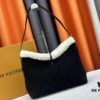 693080d56e68136f4d9a790c M11843 M46203 (Suede Leather with Digital Perforation Technique, Matched Pattern Construction) CarryAll Small Bag from LV Ski Collection