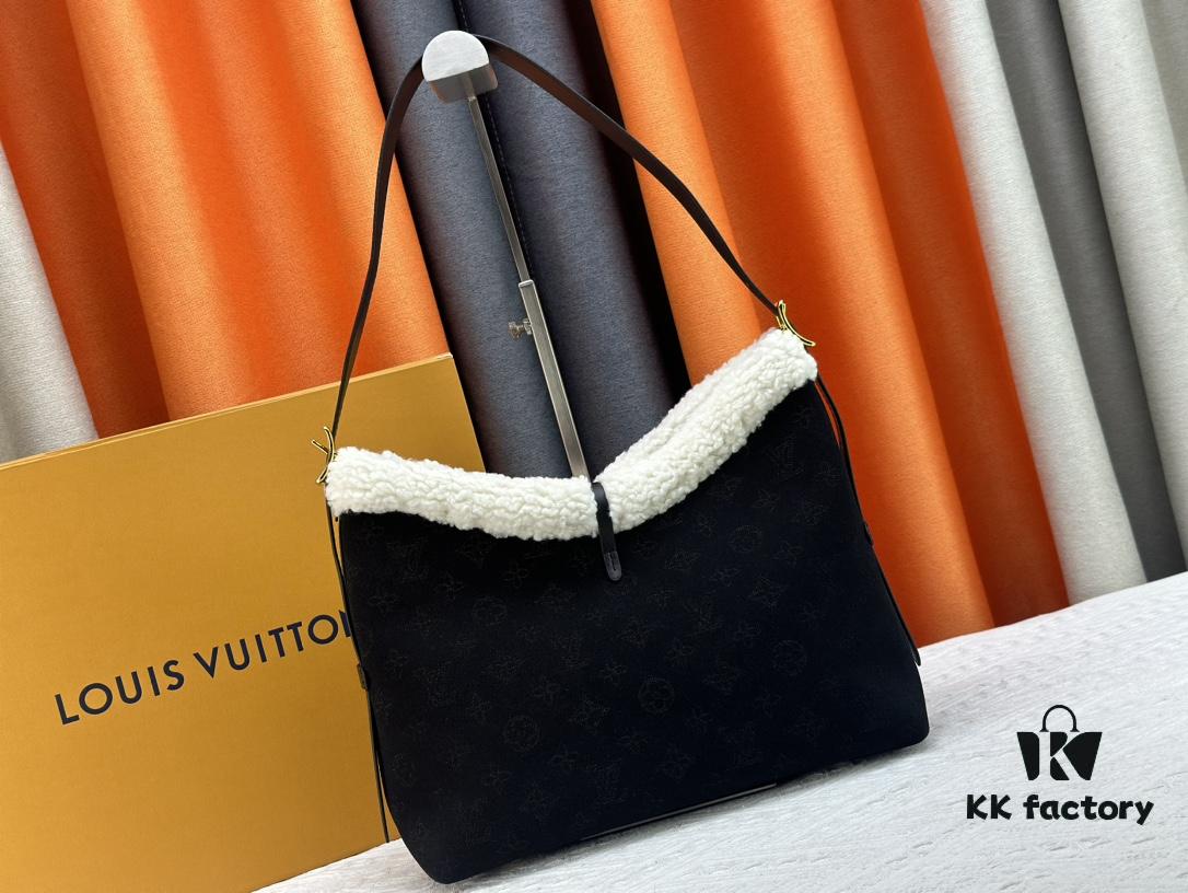 693080d56e68136f4d9a790c M11843 M46203 (Suede Leather with Digital Perforation Technique, Matched Pattern Construction) CarryAll Small Bag from LV Ski Collection