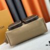 Upgraded Model M12697 Full Leather Khaki Monogram Bag, Fabric Material, Classic Canvas with Wide Adjustable Strap, Magnetic Closure Dual Pockets on Both Sides