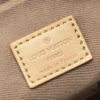 Upgraded Model M12697 Full Leather Khaki Monogram Bag, Fabric Material, Classic Canvas with Wide Adjustable Strap, Magnetic Closure Dual Pockets on Both Sides