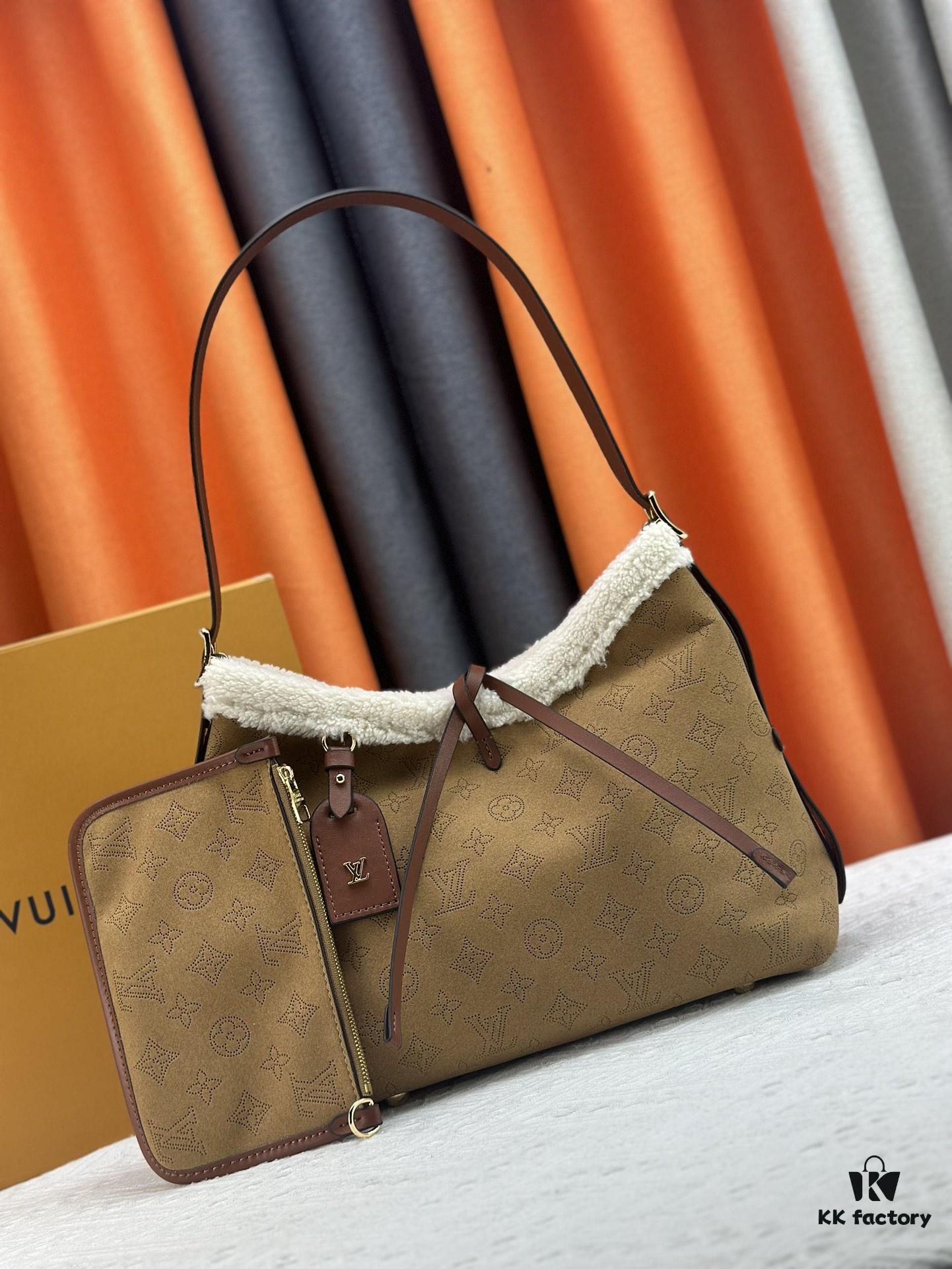 693081136e68136f4d9a7986 M11843 M46203 (Suede Leather with Digital Perforation Technique) CarryAll Small Bag from LV Ski Collection