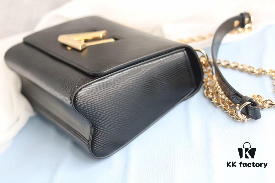 693081d26e68136f4d9a7b06 Top Quality Original LV Latest and Hottest Twist Denim Medium Size Handbag 22260