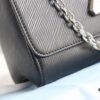 693081db6e68136f4d9a7b23 Top Quality Original LV Latest and Hottest Twist Denim Medium Size Handbag, Compact Design with Curved Base, Adjustable Chain for Crossbody or Shoulder Wear