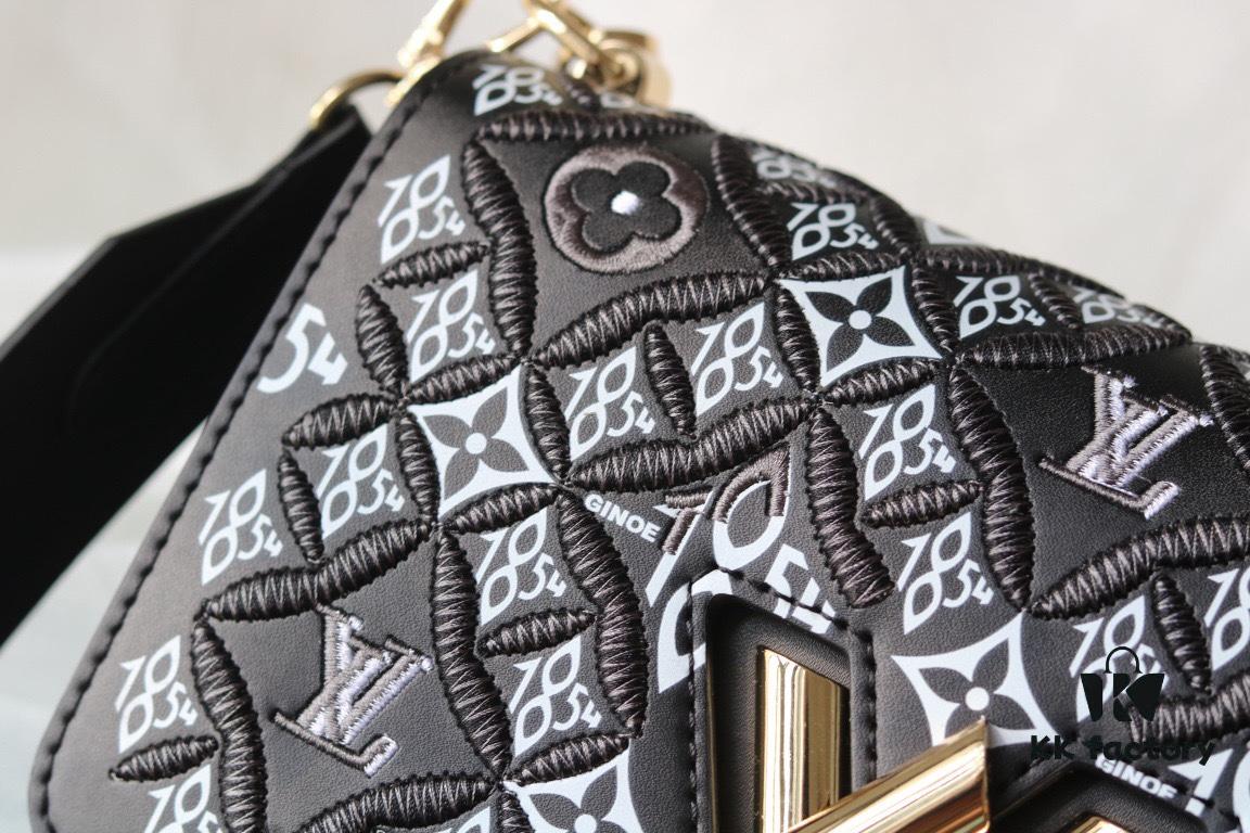 693081e56e68136f4d9a7b3e New Arrival / Top Quality Original Design - Model 50358 - LV Twist Medium Handbag in Soft Calfskin with Since 1854 Embroidered Motif
