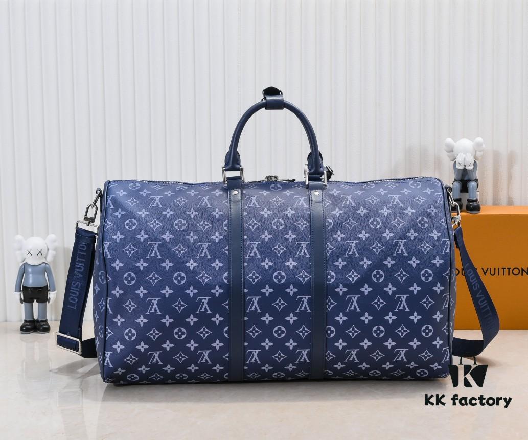 693082206e68136f4d9a7bc8 M11558 41416 41414 Black to Blue Gradient Green Louis Vuitton LV 24FW Monogram New Messenger Bag Montsouris Crossbody Keepall 55 Travel Bag