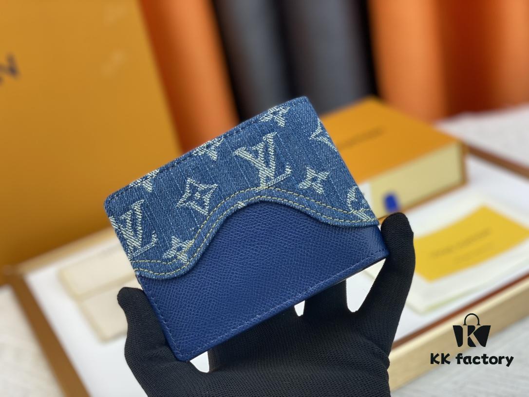 6930826f6e68136f4d9a7c68 LV M81020 Slender Wallet in Black and Blue