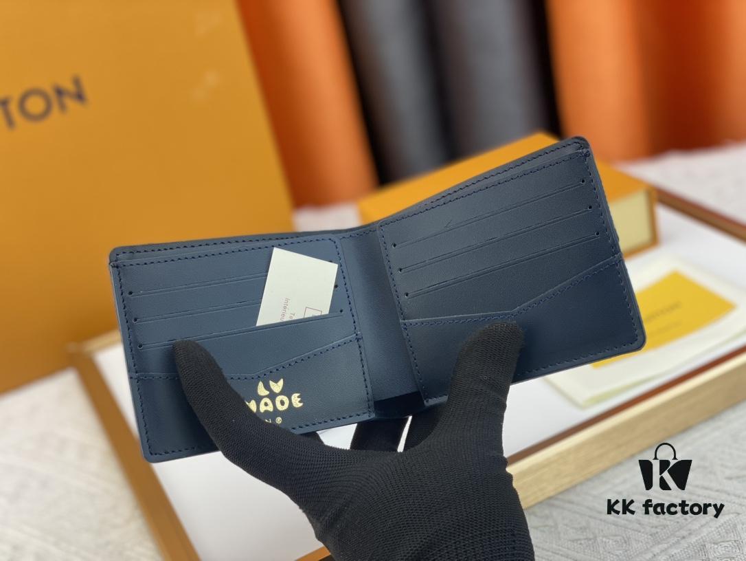 693082706e68136f4d9a7c6b LV M81020 Slender Wallet in Black and Blue