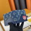 693082716e68136f4d9a7c6d LV M81020 Slender Wallet in Black and Blue