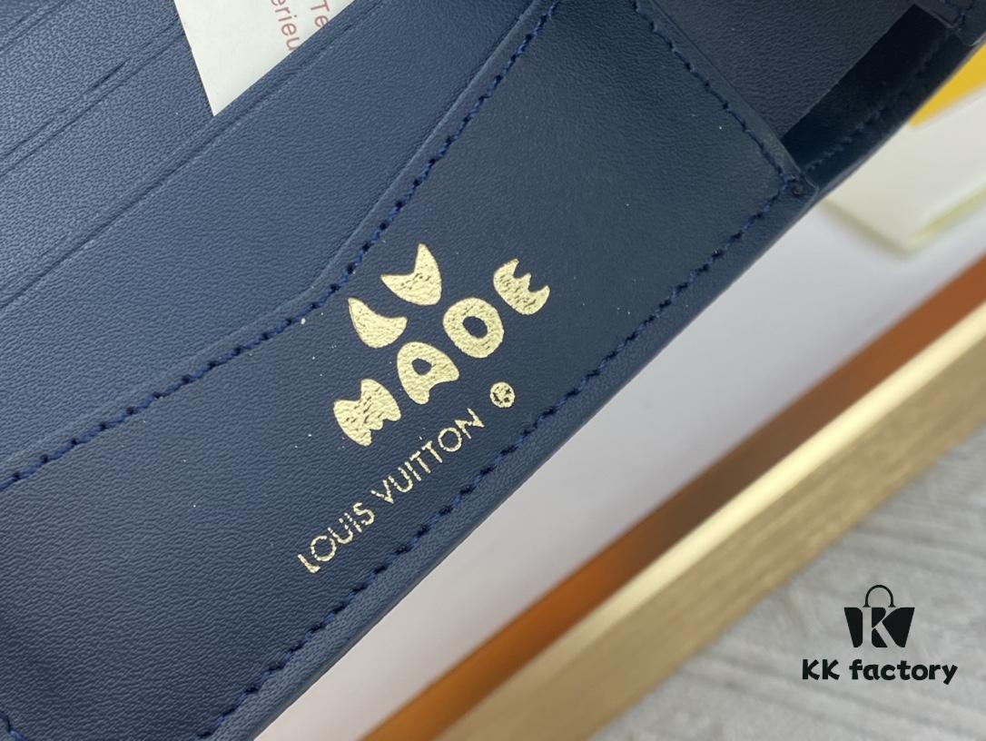 693082716e68136f4d9a7c6e LV M81020 Slender Wallet in Black and Blue