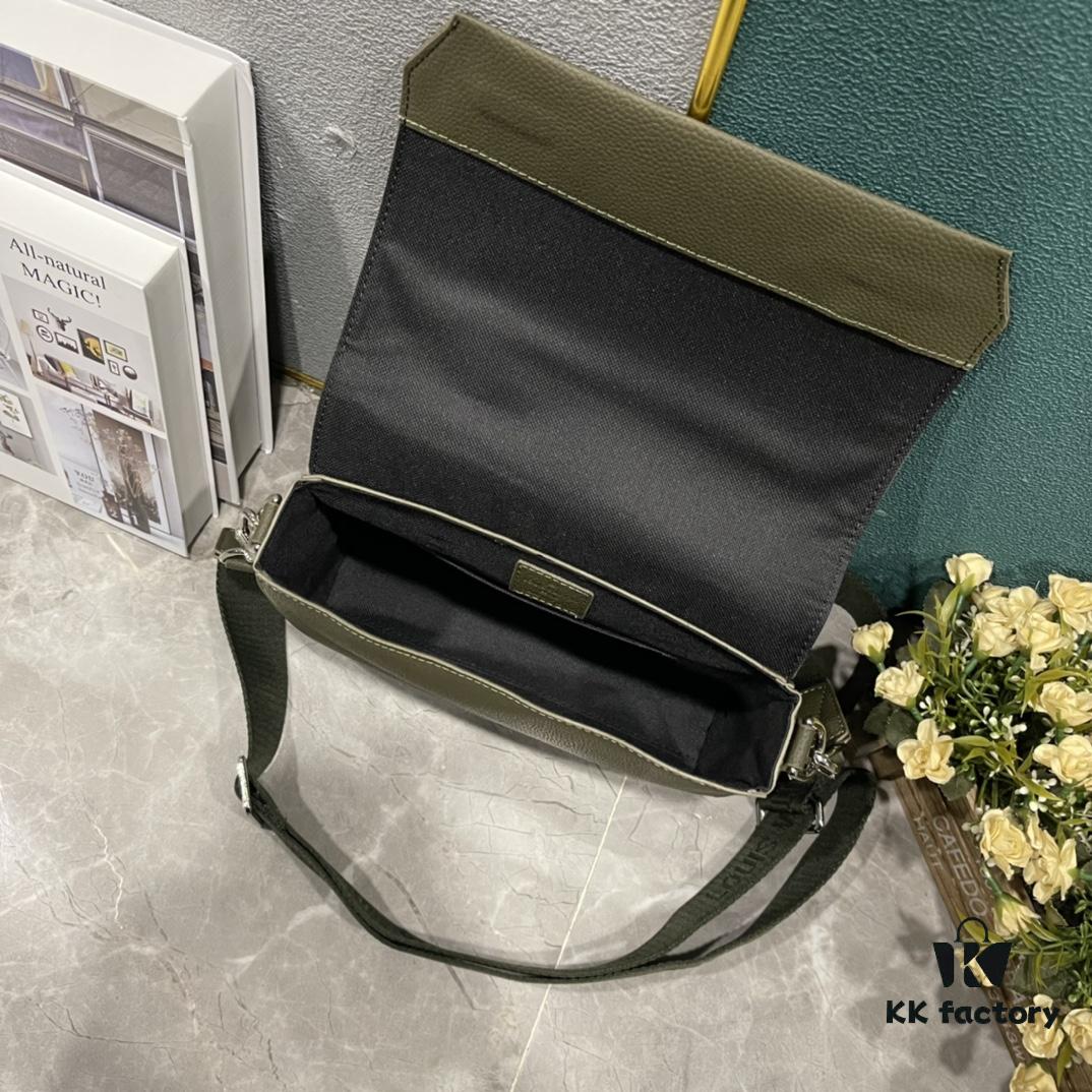 693082886e68136f4d9a7c96 Upgraded Takeoff Small Aerogram Messenger Bag in Black and Dark Green