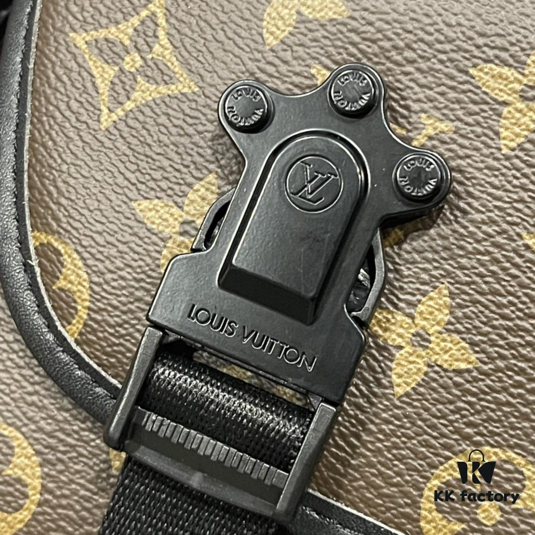 Upgraded M46972 Multicolore, Black Flower LV Trail Messenger Bag