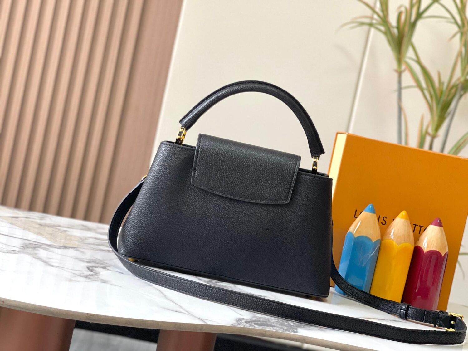 693082956e68136f4d9a7caa Upgraded M24664 Capucines East West Medium Handbag