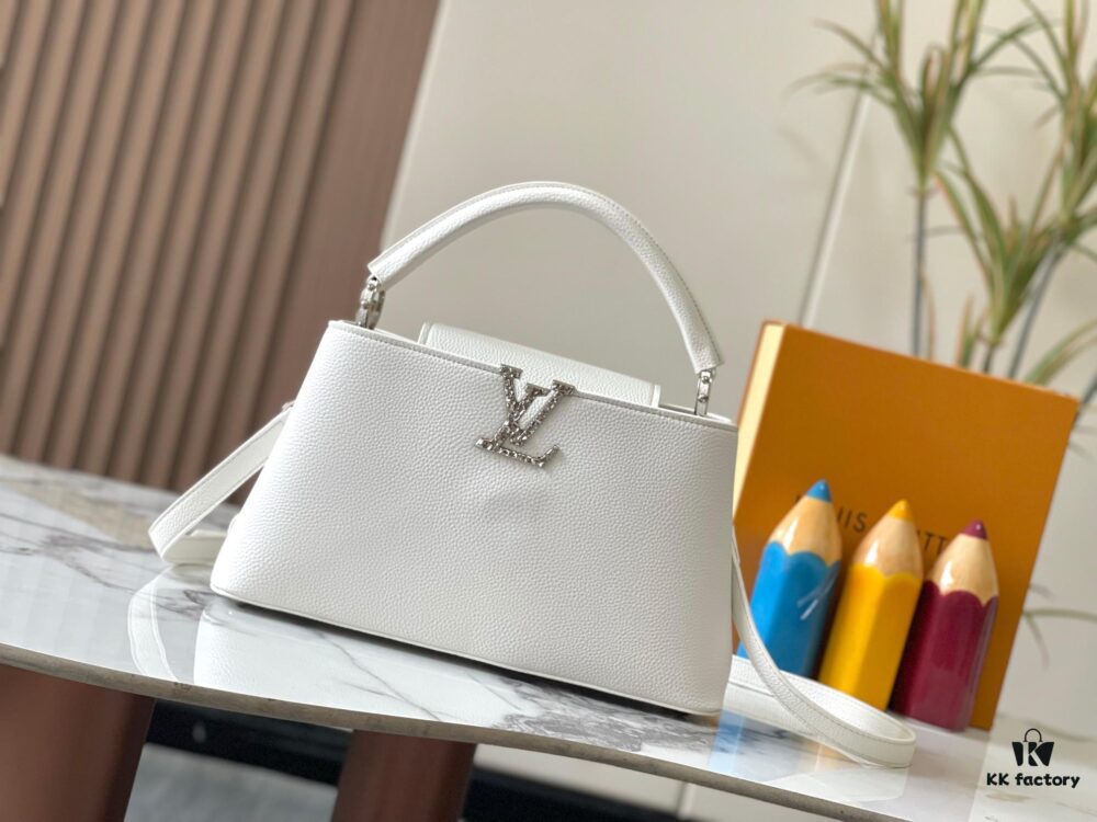 693082a06e68136f4d9a7cbc Upgraded M24664 Capucines East West Medium Handbag from the LV Crush Collection