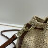 693083446e68136f4d9a7de7 New Large Batch LV NOE PURSE Bucket Handbag in Raffia with Leather Trim 'Mini Dumpling'