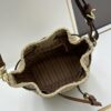 693083456e68136f4d9a7de8 New Large Batch LV NOE PURSE Bucket Handbag in Raffia with Leather Trim 'Mini Dumpling'