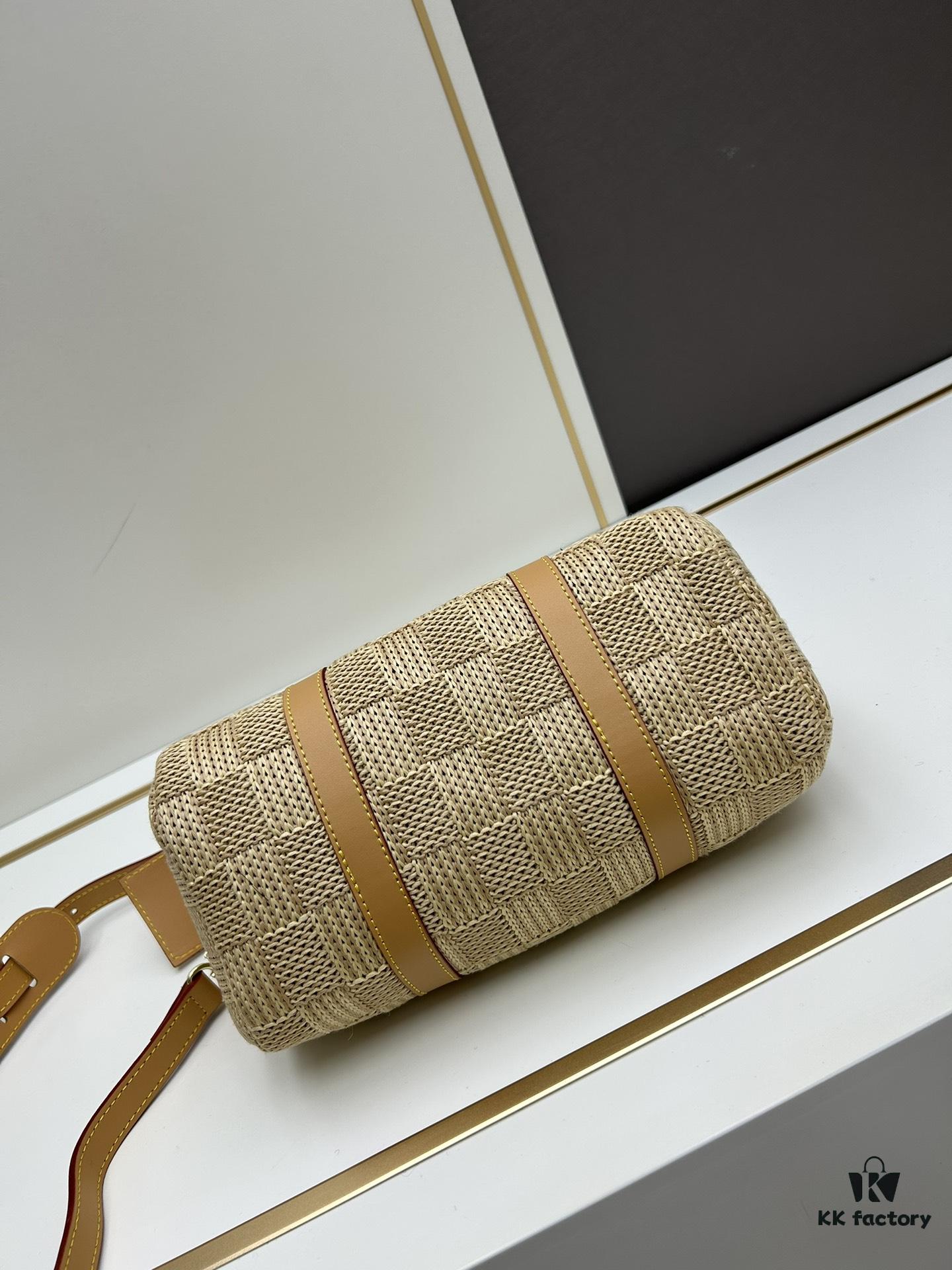 6930834e6e68136f4d9a7df6 New Arrival LV Straw Keepall Pillow Bag