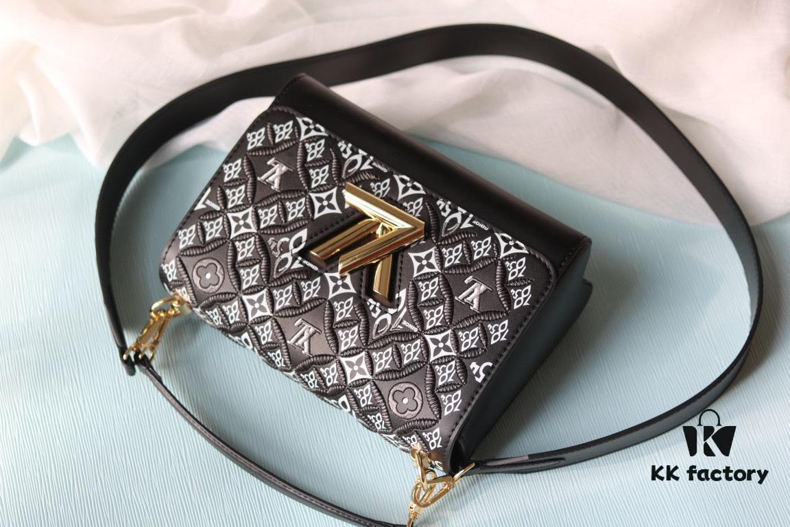6930839a6e68136f4d9a7e7a New Arrival / Top Quality Original Version - Style No. 50358 - LV Twist Medium Handbag in Embroidered Calfskin with Since 1854 Motif