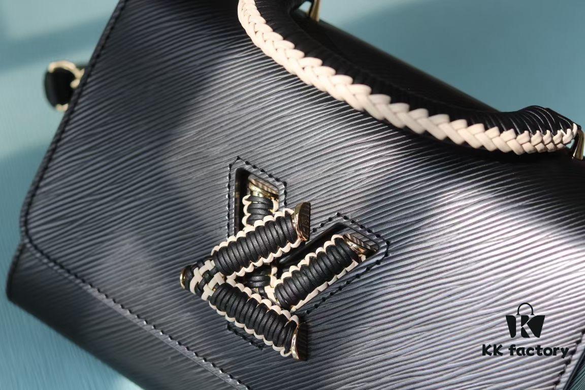 693083a36e68136f4d9a7e8a Top Quality Original! Welcome to Compare! Model No.: 50392/22229/22236. This medium-sized Twist handbag is crafted from Epi grained leather, featuring woven leather wrapping around the LV Twist lock and top handle, adding a soft elegance to its striking silhouette. The detachable and adjustable shoulder strap allows versatile carrying options—short shoulder, long shoulder, or crossbody wear.