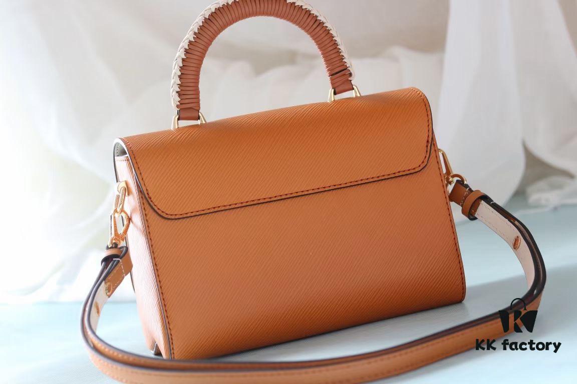 693083ab6e68136f4d9a7e9f Top Original Quality! Welcome to Compare Prices! Model No.: 50392/22229/22236. This LV Twist Medium Bag is crafted from Epi grained leather, featuring woven leather wrapping around the LV Twist lock and top handle, adding a soft elegance to its striking silhouette. The detachable and adjustable shoulder strap allows for versatile carrying options—short shoulder, long shoulder, or crossbody wear.
