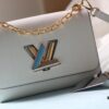 693083f16e68136f4d9a7f47 LV 2023 Twist Collection Latest Medium Handbag in Epi Leather with Synthetic Diamonds and Enamel
