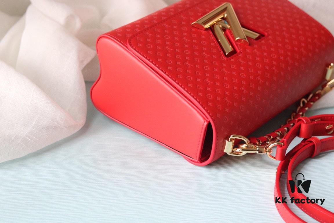 LV 2023 Twist Series Latest Style - Premium Original Quality - Cowhide Leather Handbag with Miniature Monogram Pattern