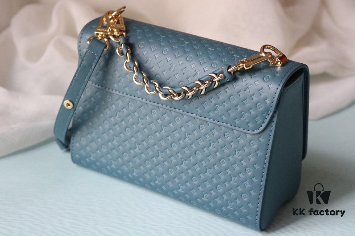 Authentic LV 2023 Twist Bag [Rose] Model 50388 - Made of Cowhide Leather with Mini Monogram Pattern and Colorful Silk-Screened LV Logo
