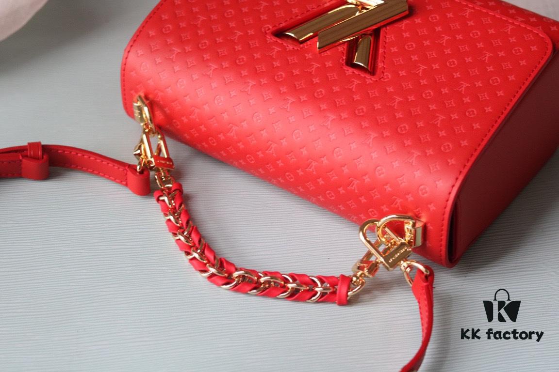 LV 2023 Twist Series Latest Style - Premium Original Quality - Cowhide Leather Handbag with Miniature Monogram Pattern