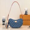 693084246e68136f4d9a7fca Upgraded Original M46856 M46828 Denim New Style Lv 2024 Latest Monogram Horn Adjustable Strap Pea Bag with Extra Pendant Mini Waist Pouch and Enlarged Design LV Monogram Coated Canvas Croissant Bag