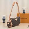 693084286e68136f4d9a7fd1 Upgraded Original M46856 M46828 Vintage New Lv 2024 Latest Monogram Horn Adjustable Strap Pea Bag with Pendant Mini Pouch Kidney Bag and Enlarged Design LV Monogram Croissant Bag Pea Bag