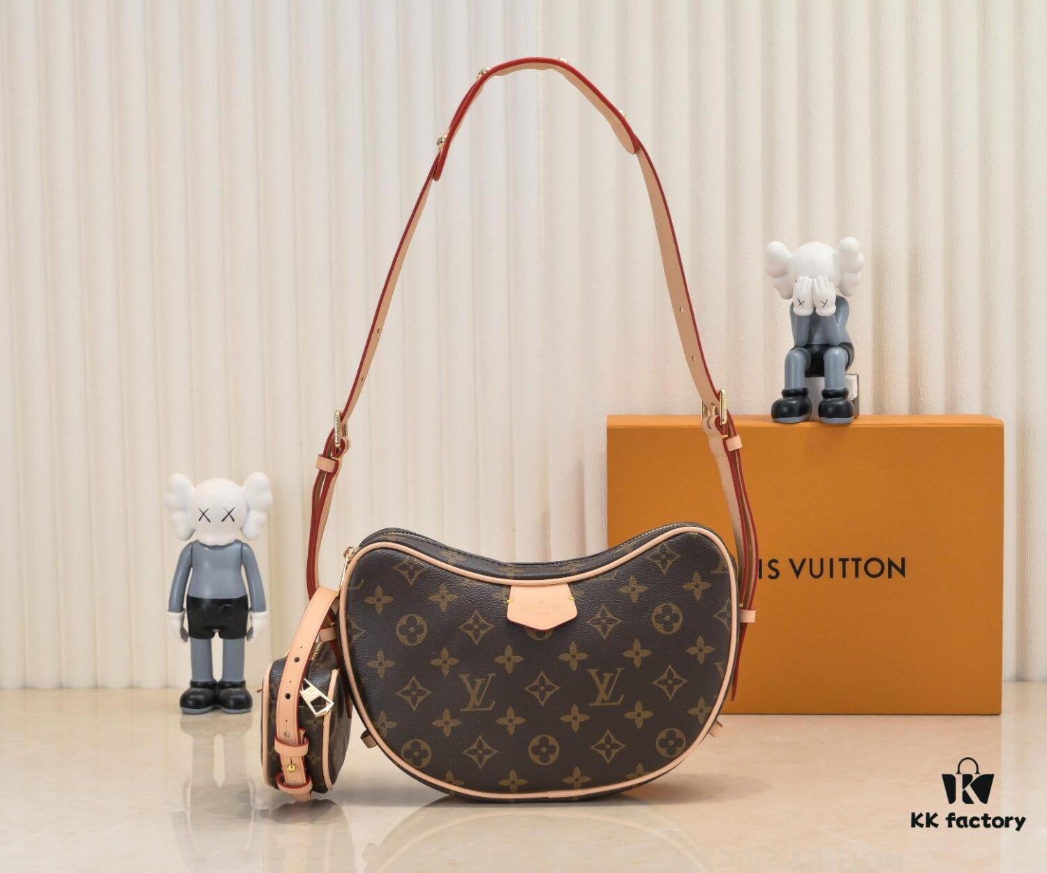 6930842a6e68136f4d9a7fd5 Upgraded Original M46856 M46828 Vintage New Lv 2024 Latest Monogram Horn Adjustable Strap Pea Bag with Pendant Mini Pouch Kidney Bag and Enlarged Design LV Monogram Croissant Bag Pea Bag
