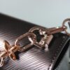 6930843c6e68136f4d9a8002 Latest European Version Top-Quality Original LV Twist MM Bloom Handbag in Dark Epi Leather with Floral Chain Detail