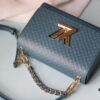 693084806e68136f4d9a80ac Authentic Mirror Included | LV 2023 Twist Collection Newest Style | Premium Original Quality | Crafted from Cowhide Leather with Miniature Monogram Pattern | Colorful Silk-Screened LV Logo | Versatile Carrying Options with LV Hook Closure | Model Number: 50388