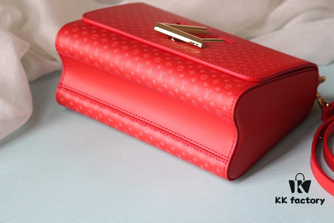693084886e68136f4d9a80bf LV 2023 Twist Collection Newest Style - Premium Quality Calfskin Leather Handbag with Miniature Monogram Pattern and Colorful Silk-Screened LV Logo
