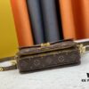 Upgraded Original Version Color-Changing Leather [Exclusive Real Photo M46279 M46595 Monogram Vernis Yellow Flower Embossed] LV East West Métis Mini Messenger Bag